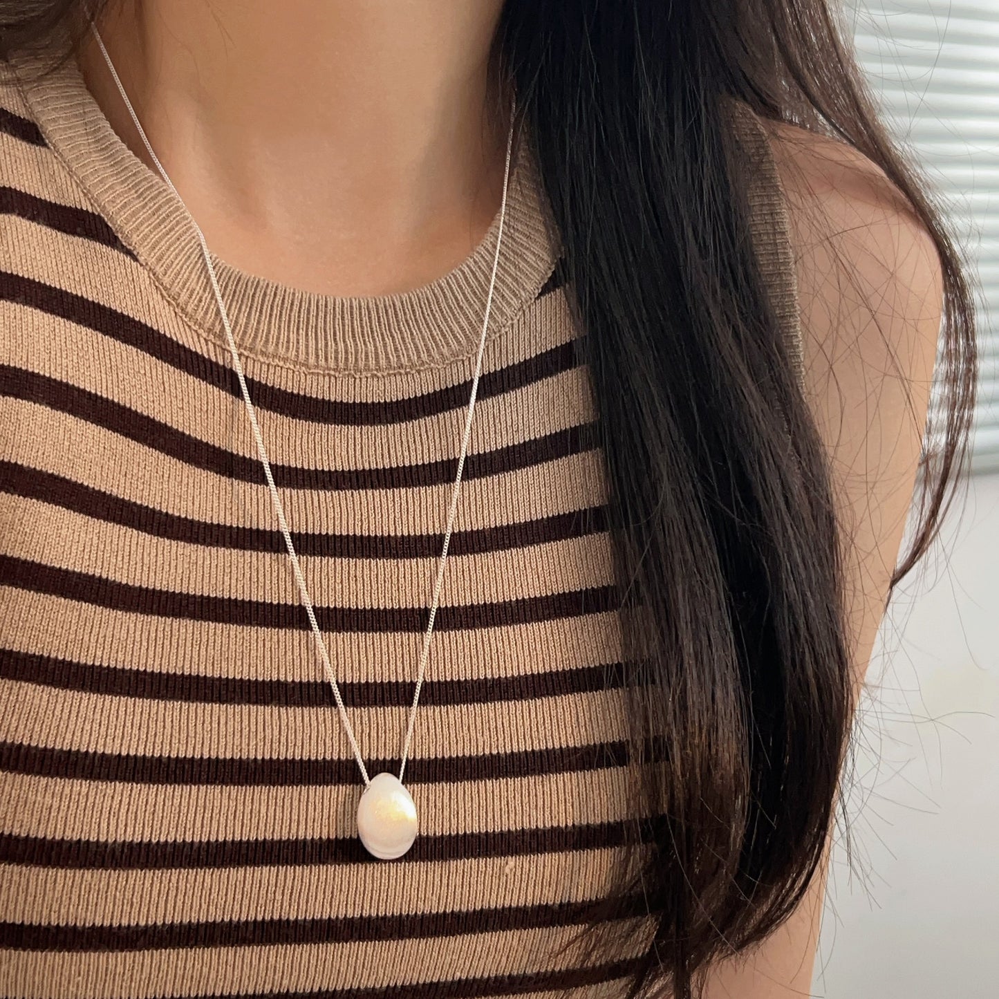 C3廠 韓國韓版S925純銀｜幾何水滴形拉絲項鍊 批發 折扣@洽客服 26.02.W3「HXL274」