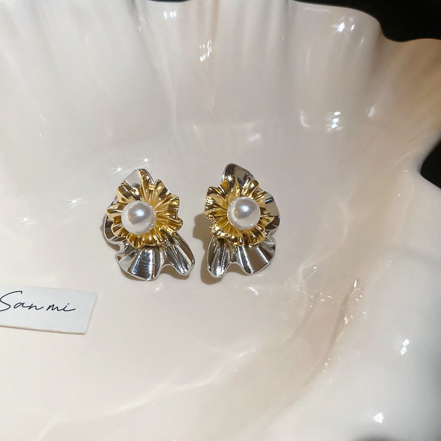 A2廠 韓國韓版多層花朵珍珠銀針耳環 批發 折扣@洽客服 25.11.W2「HE29156」