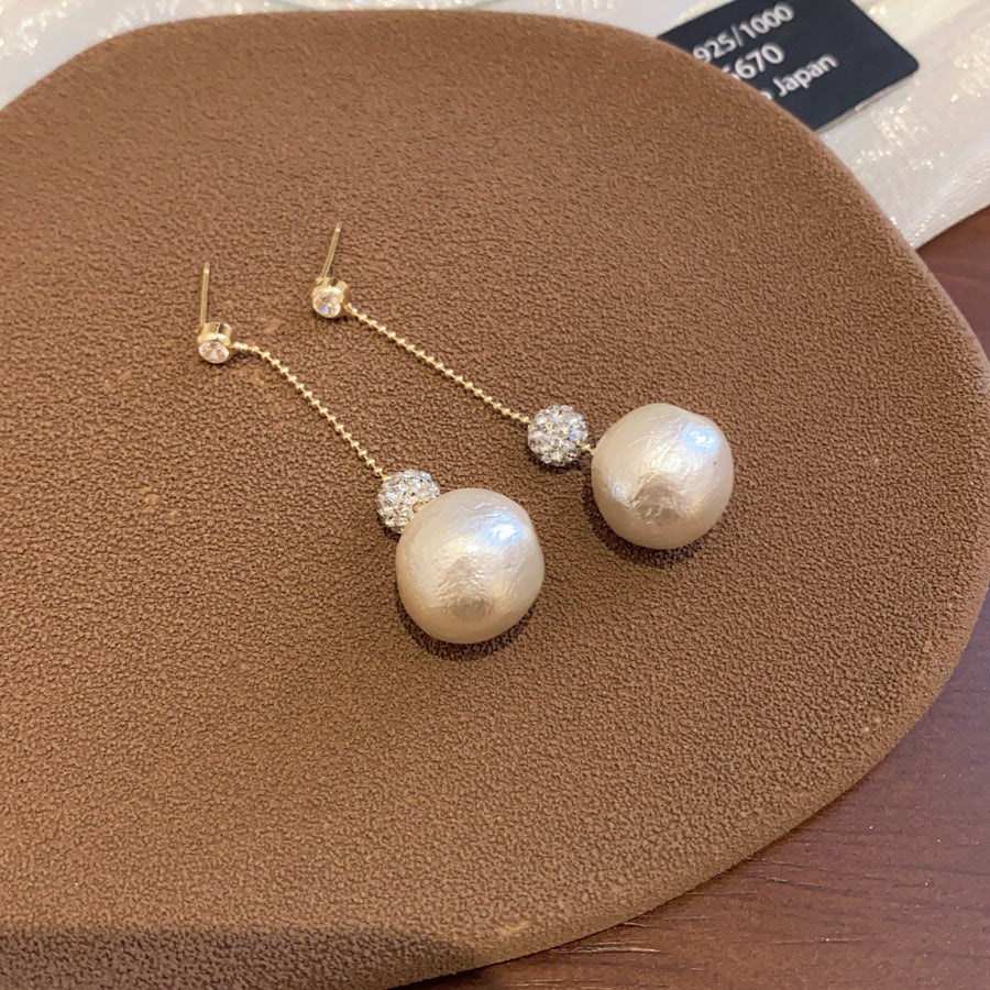 A2廠 韓國韓版鋯石棉花珍珠銀針耳環 批發 折扣@洽客服 25.12.W4「HE26412」