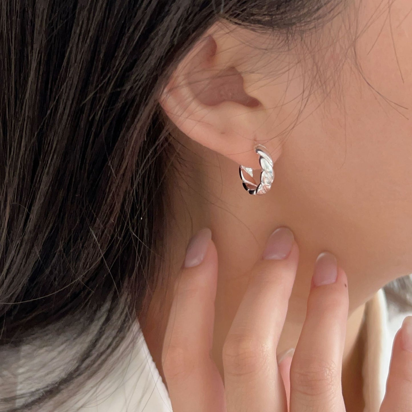 C3廠 韓版重工菱格S925純銀耳環 批發 折扣@洽客服 25/11.W4「HES022-1」