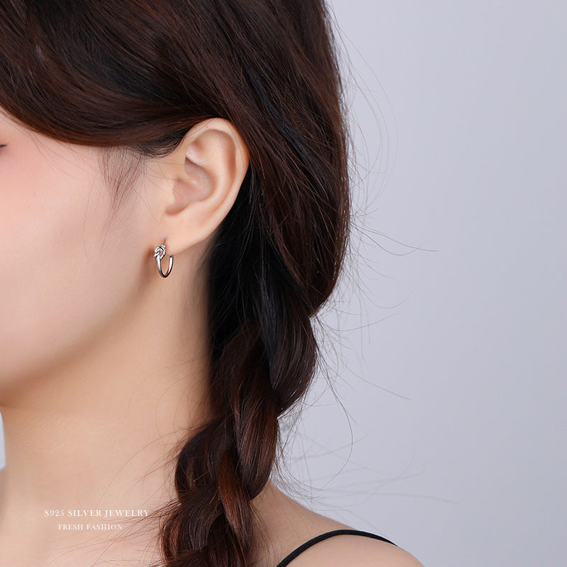 C廠 韓國韓版氣質養耳洞s925純銀耳環批發 折扣@洽客服 26.03.W2「E236」