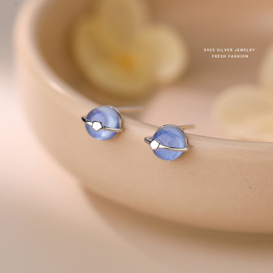 C廠 韓國韓版極光幻彩星球S999純銀耳環批發 折扣@洽客服 26.04.W1「E6311」