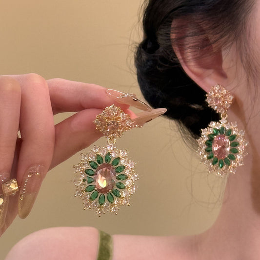 A2廠 韓國韓版鋯石花朵電鍍18k真金銀針耳環 批發 折扣@洽客服 25.10.W3「WE4671」