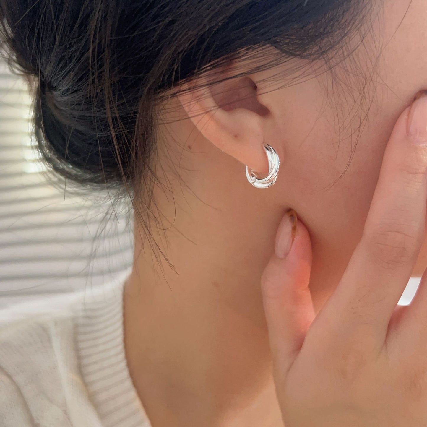 C3廠 韓版重工極簡幾何S925純銀耳環 批發 折扣@洽客服 25/11.W4「es189」