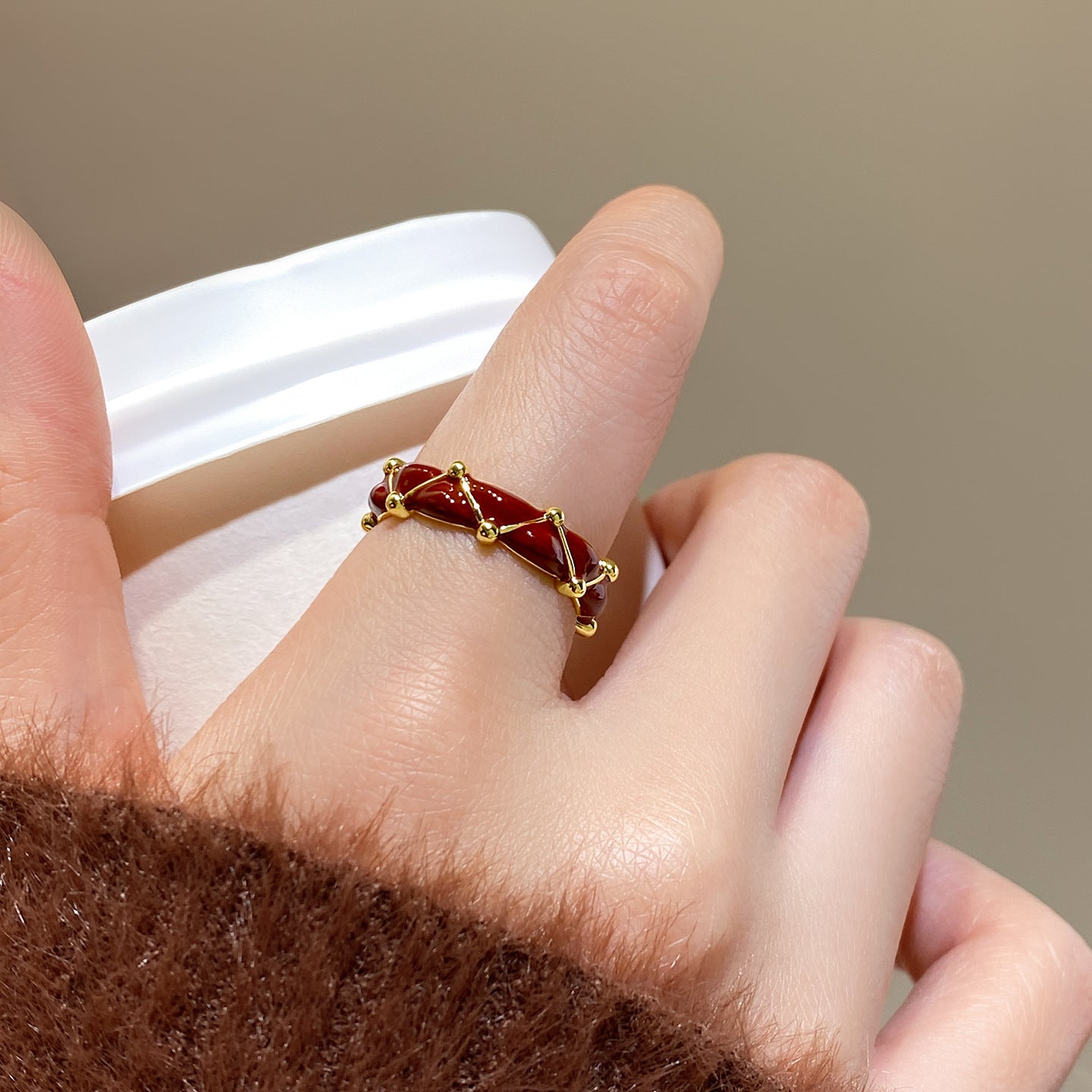 A2廠 韓國韓版 電鍍24K真金滴油條紋開口戒指 批發 折扣@洽客服 25.12.W2「WR532」