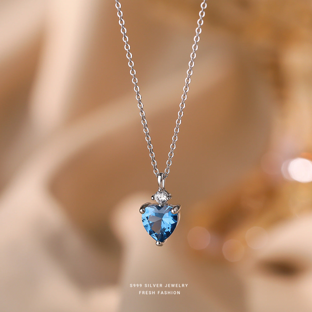 C廠 韓國韓版海洋之心S999純銀項鍊 批發 折扣@洽客服 25.11.W1「A4525」