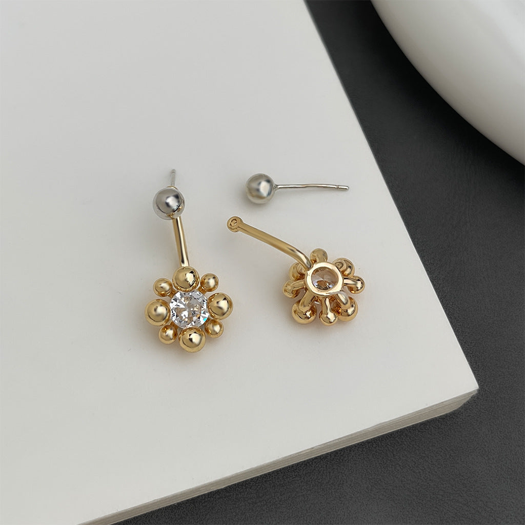 A廠 日韓款一款兩戴花鋯石耳環 批發 折扣@洽客服 26.01.W1「4663」