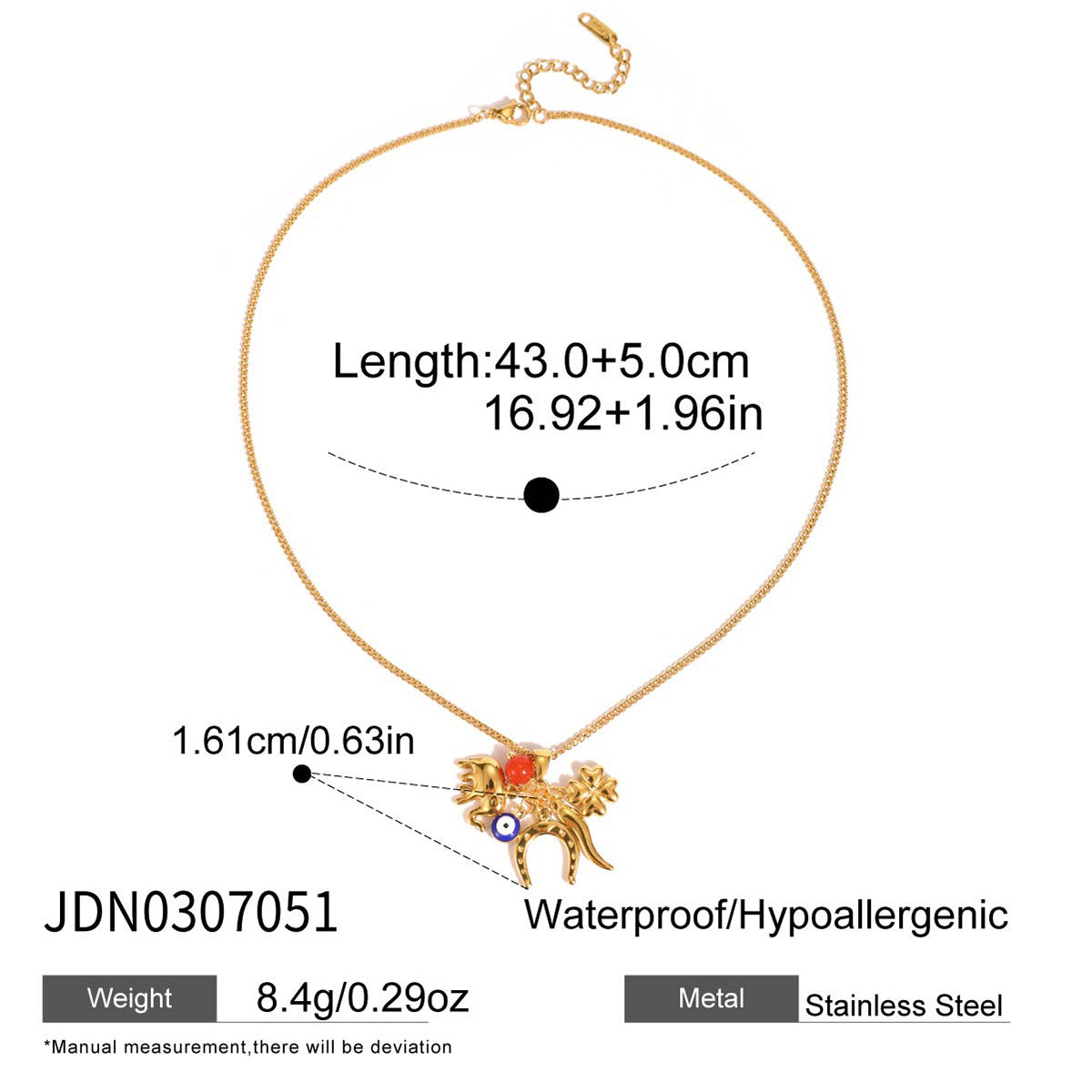B廠 歐美款 EIMILY 鈦鋼鍍18K金項鍊 批發 折扣@洽客服 25.11.W2「JDN0307051」