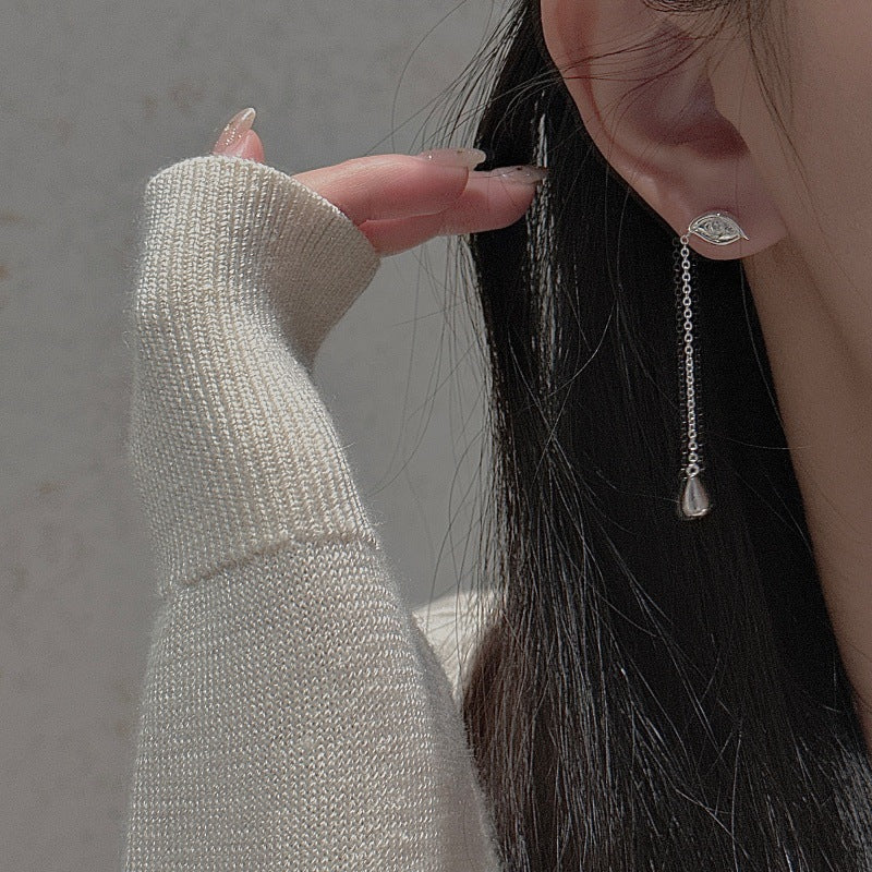 C2廠 韓系眼鏡流蘇S925純銀耳環批發 折扣@洽客服 26.07.W5「EHJ093」