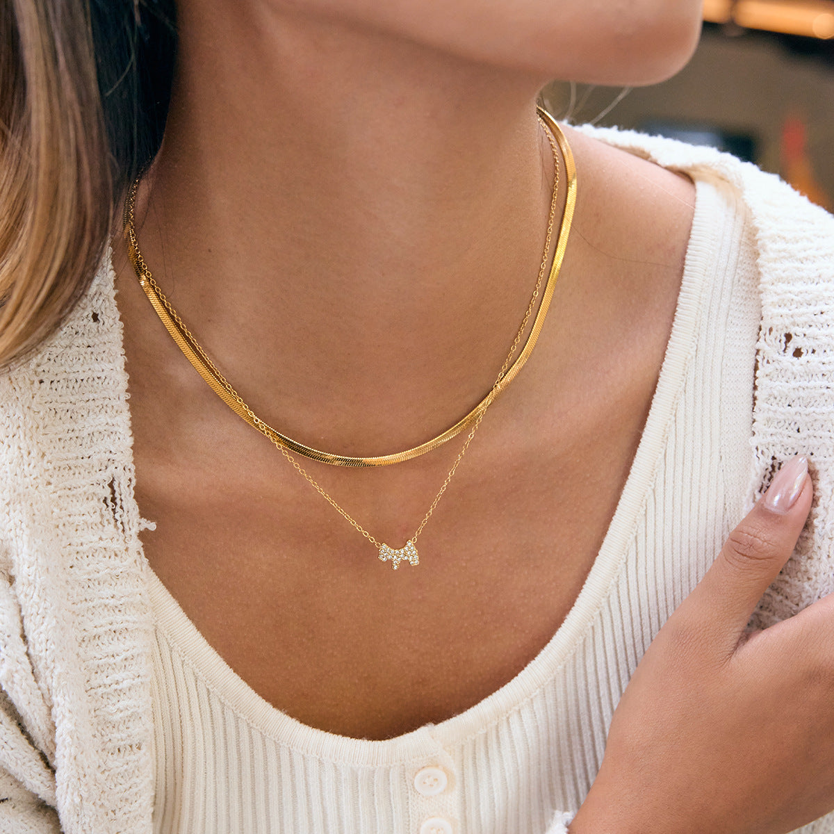 B廠 歐美款DARLINE 小狗 鈦鋼鍍18K金項鍊 批發 折扣@洽客服 25.12.W3「JDN0209035」