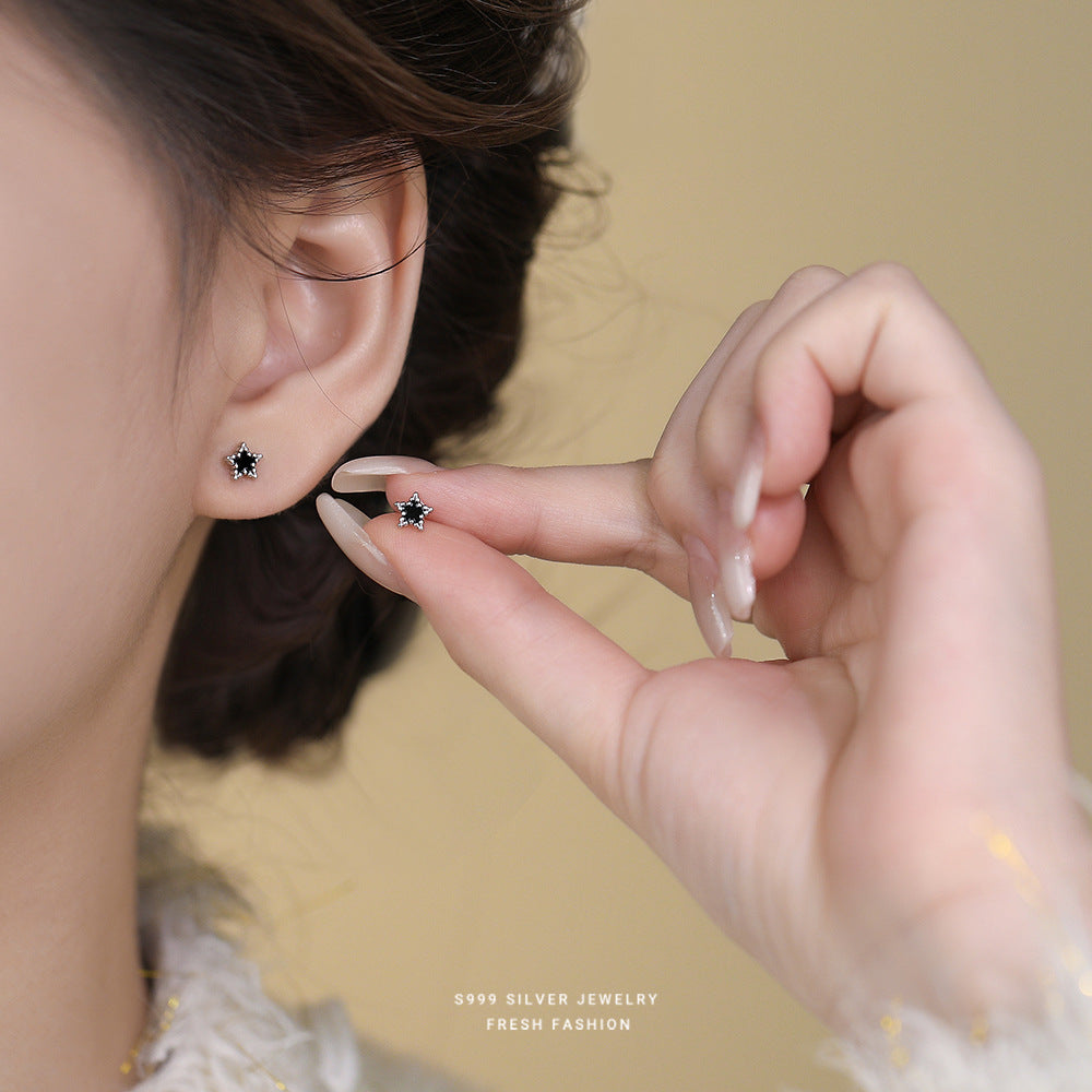 C廠 S999足銀｜韓國韓版五角星耳環 批發 折扣@洽客服 26.02.W3「E6234」