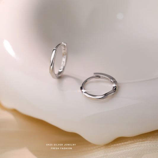 C廠 韓國韓版莫比烏斯環S925純銀耳環 批發 折扣@洽客服 25.12. W2「E5871」