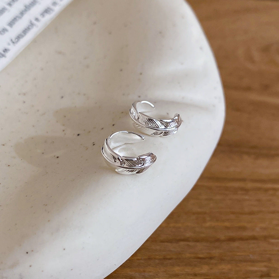 A2廠 韓國韓版時尚羽毛銀針耳環 批發 折扣@洽客服 26.03.W1「HE30825」