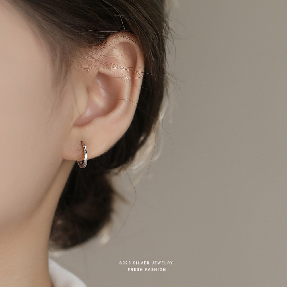 C廠 韓國韓版莫比烏斯環S925純銀耳環 批發 折扣@洽客服 25.12. W2「E5871」
