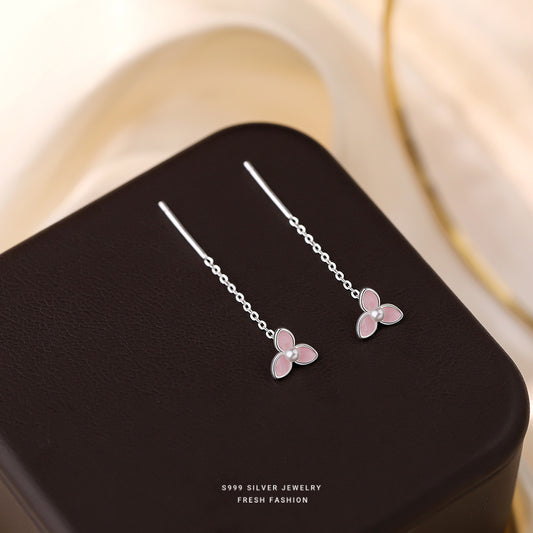 C廠 韓國韓版三瓣草S999純銀耳環 批發 折扣@洽客服 25.11.W3「E5229」