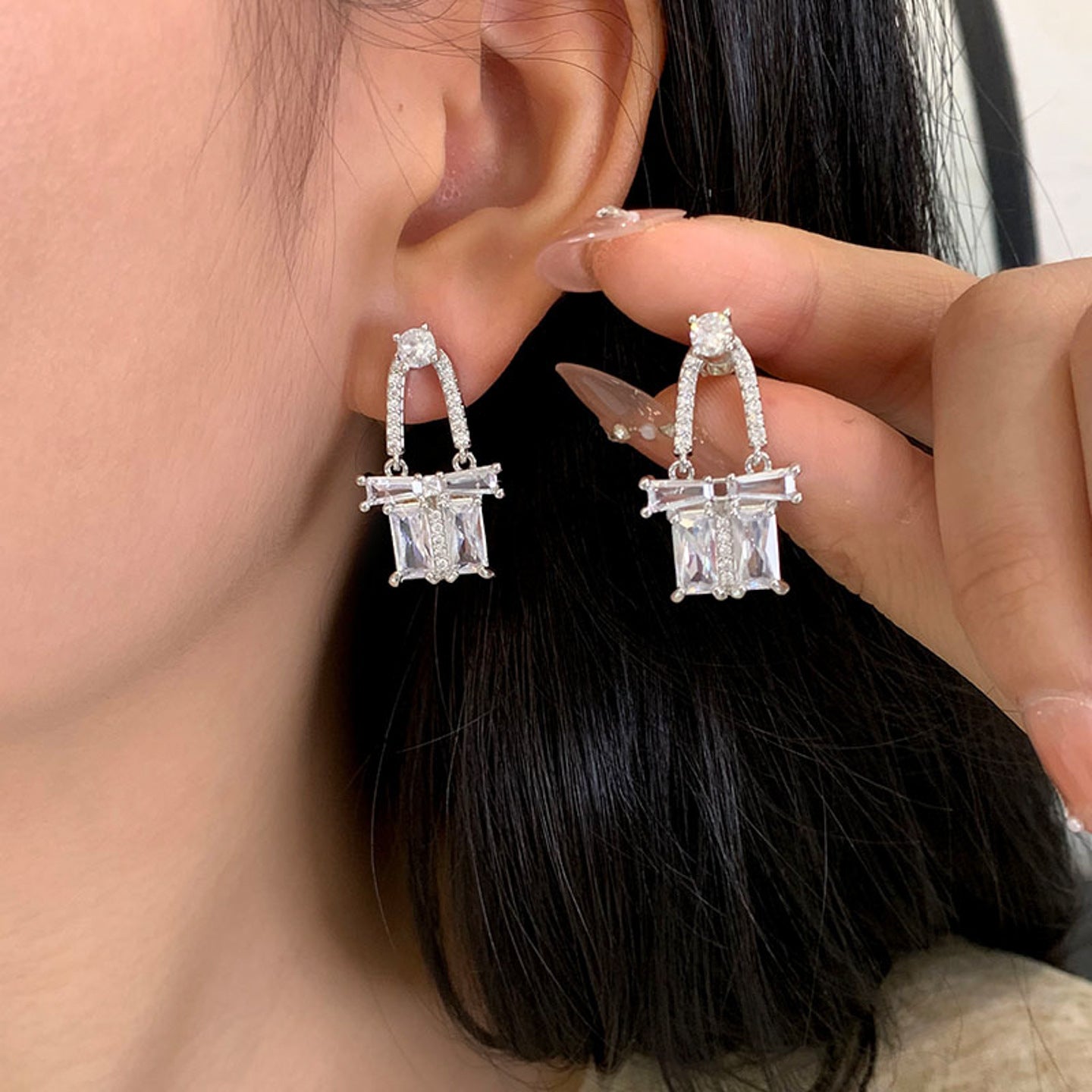 A2廠 韓國韓版小禮物鋯石銀針耳環 批發 折扣@洽客服 25.08.W5「WE3845」