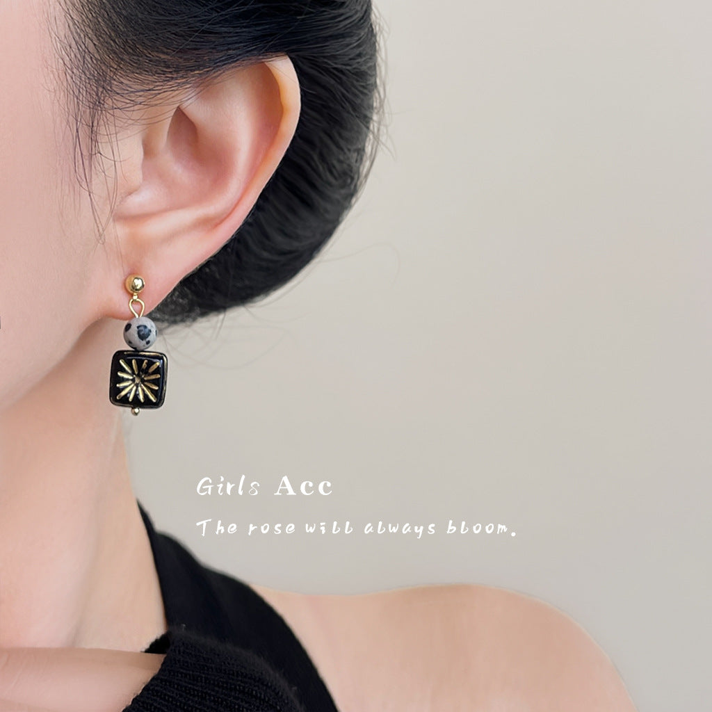 A廠 日韓款 手工捷克琉璃銀針耳環 批發 折扣@洽客服 25.10.W5「6701」