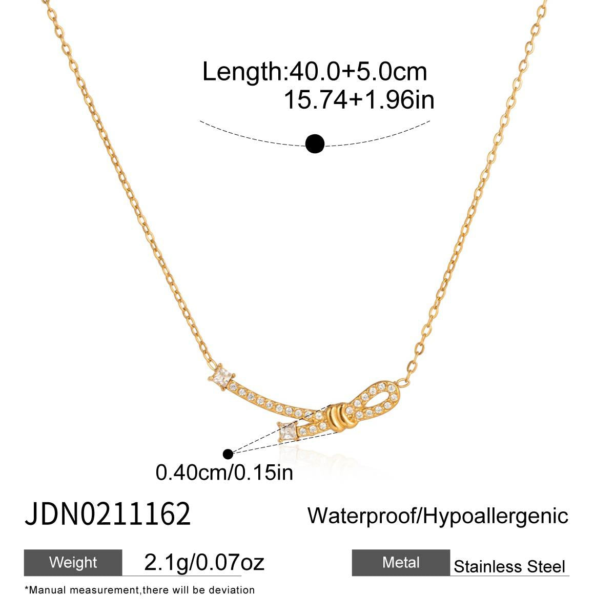 B廠 歐美款纏繞繩結鈦鋼鍍18K金項鍊批發 折扣@洽客服 26.03.W2「JDN0211162」