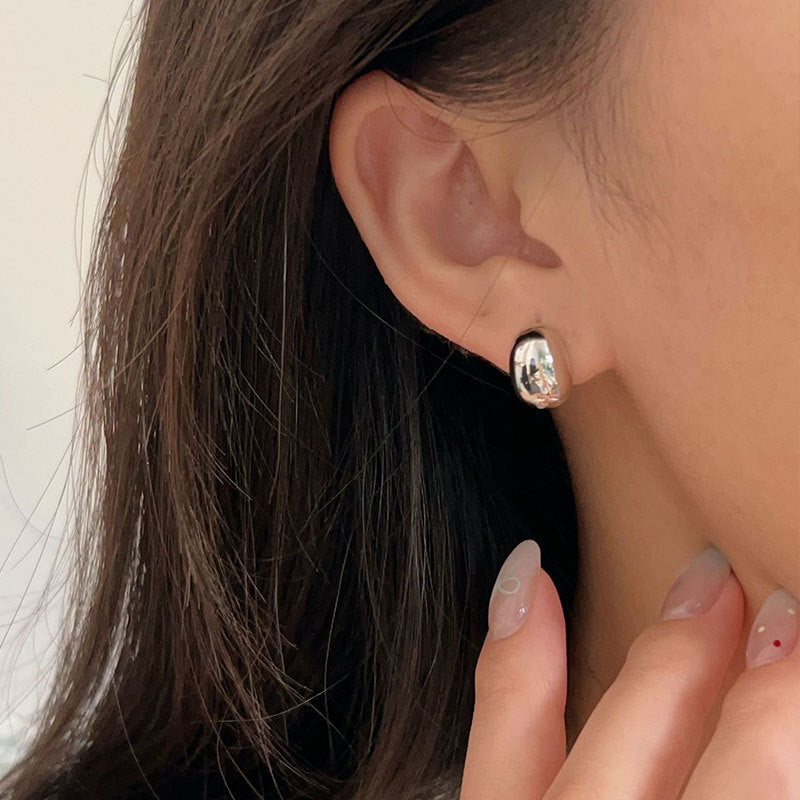 C3廠 韓版重工小銀豆S999足銀耳環 批發 折扣@洽客服 25/11.W4「SES105」