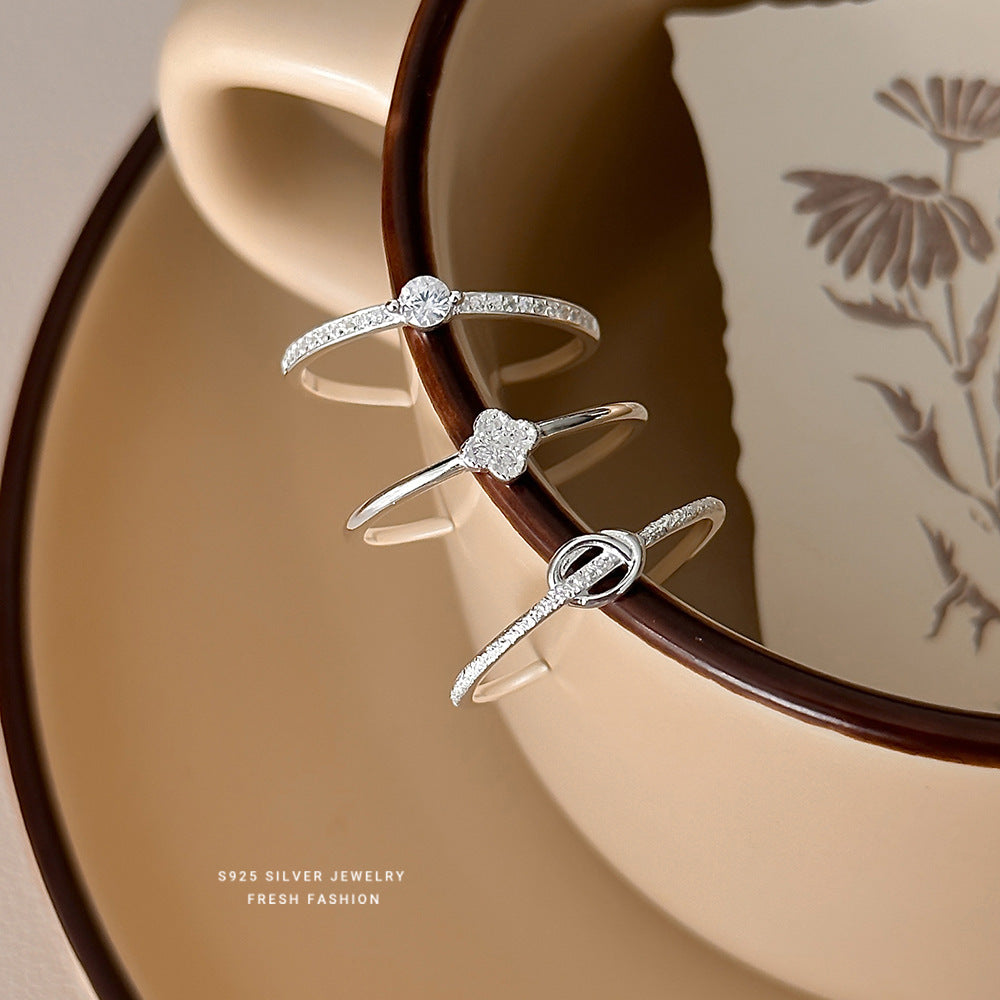 C廠 S925純銀｜四葉草同心結戒指 批發 折扣@洽客服 25.01.W4「K2501 K2502 K2503」
