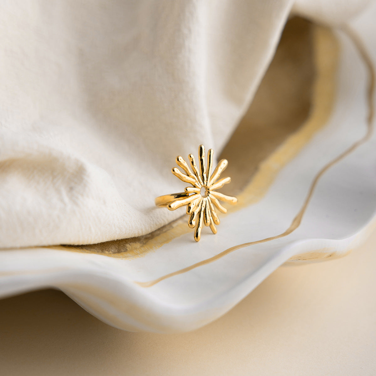 B廠 歐美款GABIE 鈦鋼鍍18K金戒指 批發 折扣@洽客服 25.12.W3 「DR0110009」