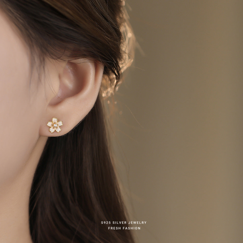 C廠  S925純銀｜韓國韓版山茶花耳環 批發 折扣@洽客服 26.02.W3「E6128」