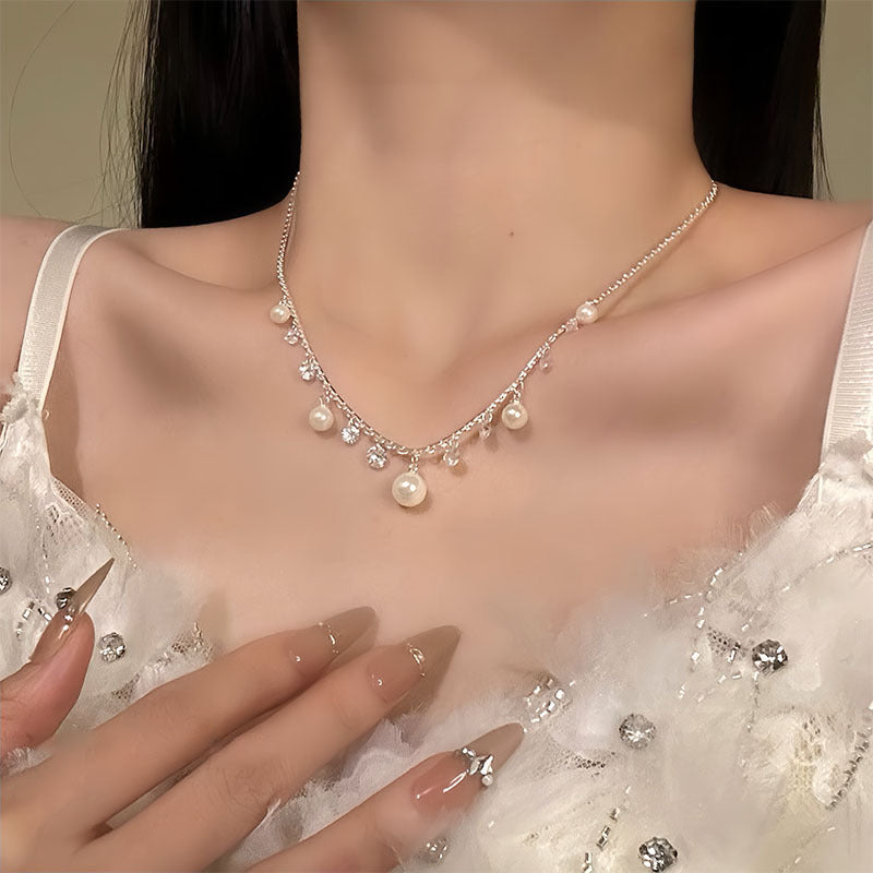 A2廠 韓國韓版水滴珍珠吊墜項鍊 批發 折扣@洽客服 25.07.W4「HN8977」