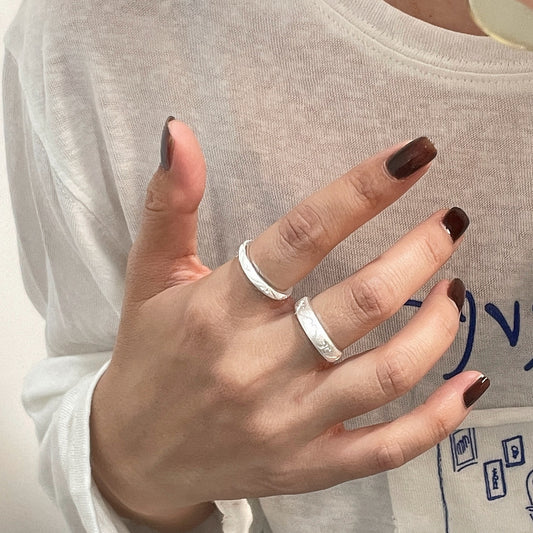 C2廠 韓系限量款簡約拉絲S925純銀戒指批發 折扣@洽客服 26.03.W3「XSR1022」