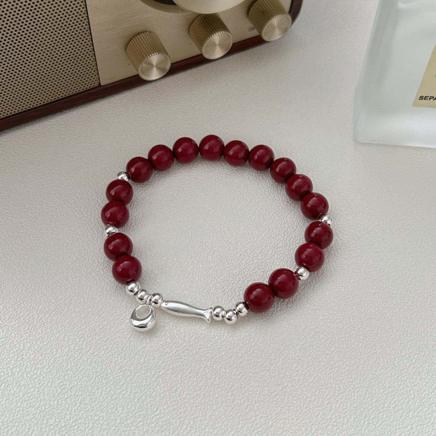 C3廠 韓國韓版硃砂小魚兒S925純銀手鍊 批發 折扣@洽客服 25.12.W2「hsl110」