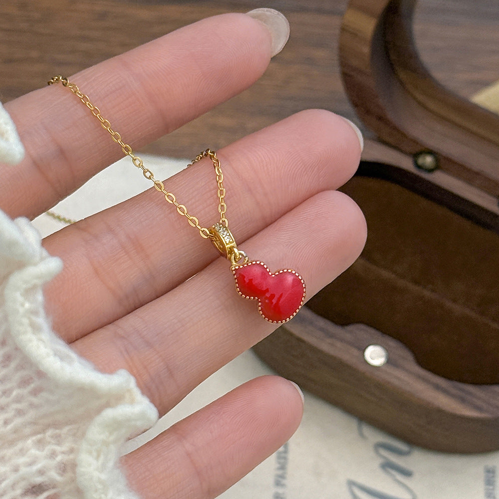 C廠 925純銀｜韓國韓版雙面葫蘆貝母項鍊 26.02.W1「A4914」