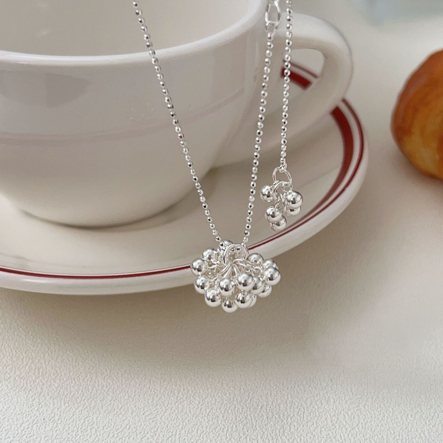 C3廠 韓版重工設計感葡萄串S925純銀項鍊 批發 折扣@洽客服 25/11.W4「hxl367」