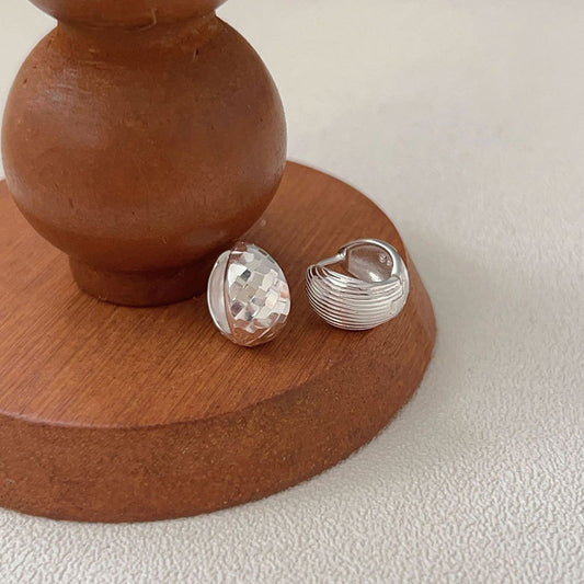 C3廠 韓國韓版S925純銀｜幾何雙面耳環 批發 折扣@洽客服 26.02.W3「es204」