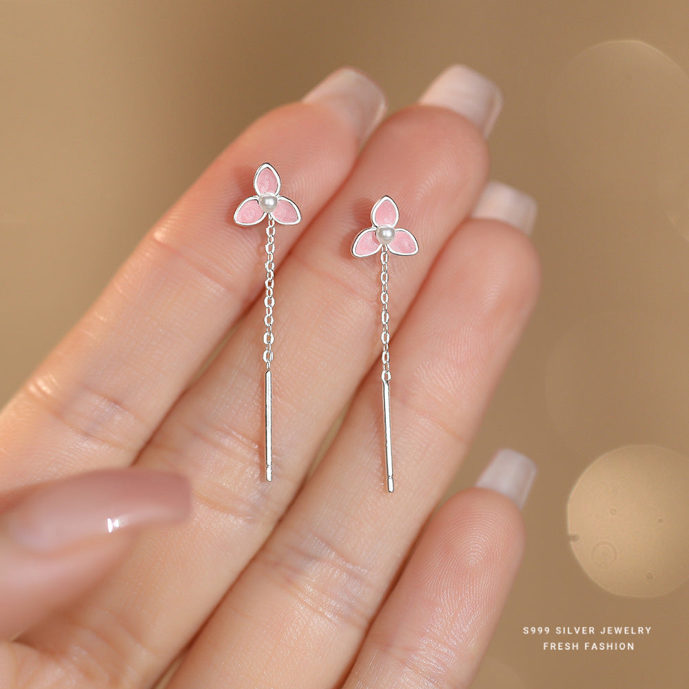 C廠 韓國韓版三瓣草S999純銀耳環 批發 折扣@洽客服 25.11.W3「E5229」