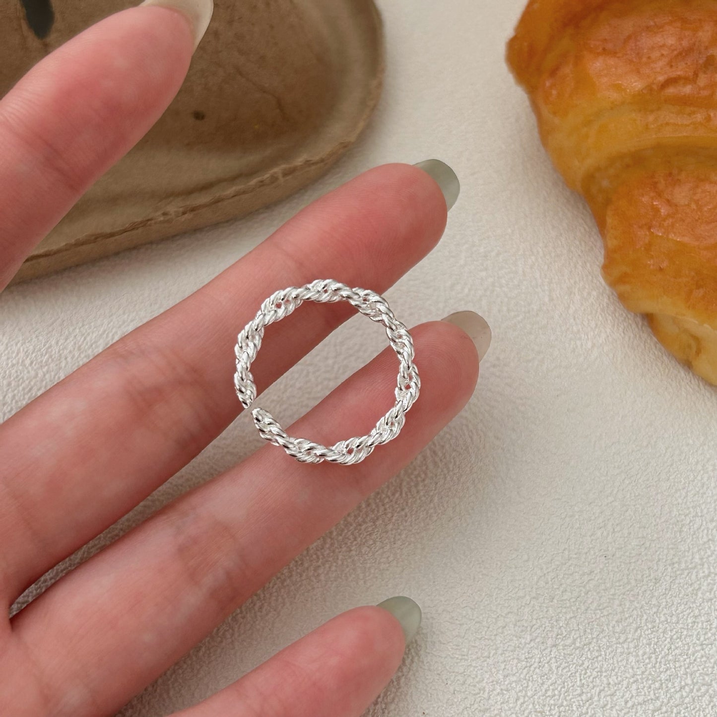 C3廠 韓國韓版幾何編織S925純銀戒指 批發 折扣@洽客服 25.10.W5「hjz285 hjz287」