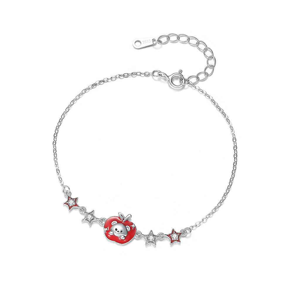 C廠 S925純銀｜韓國韓版紅蘋果手鍊 26.02.W1「YL0149」