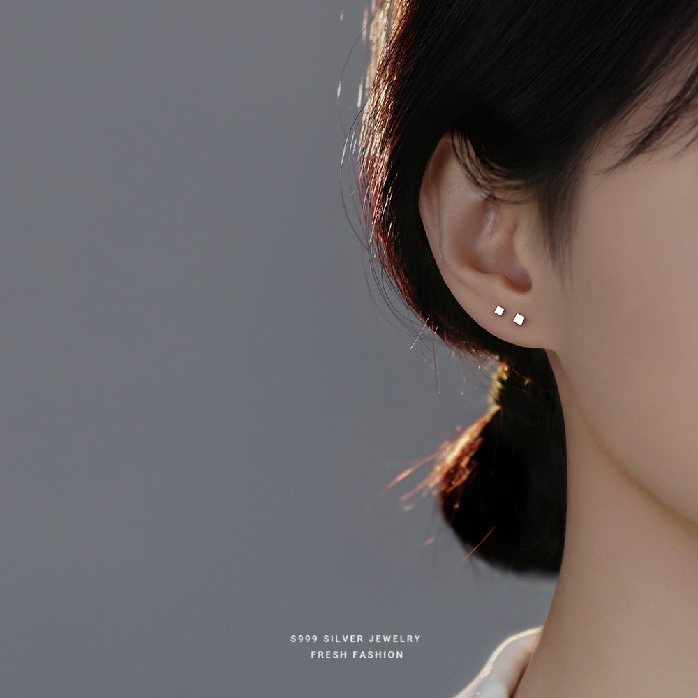 C廠 韓國韓版簡約小巧S999足純銀耳環 批發 折扣@洽客服 25.10.W3「CE065」