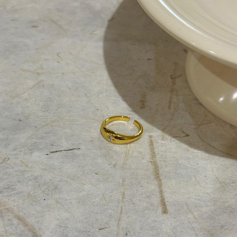 A2廠 韓國韓版鋯石光面幾何圓形開環戒指 批發 折扣@洽客服 25.11.W3「WR472」