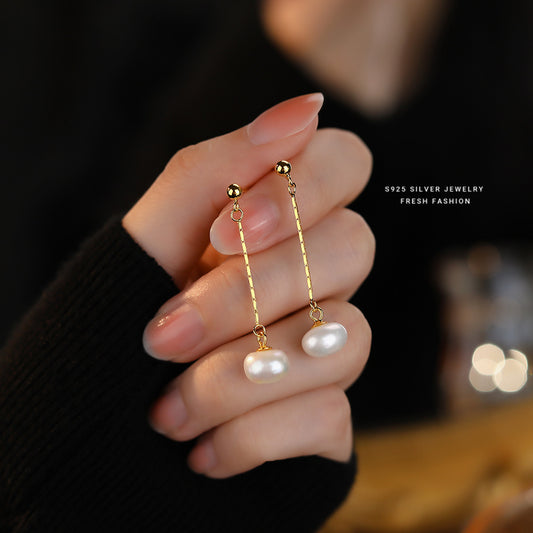 C廠 韓國韓版復古風天然珍珠S925純銀耳環 批發 折扣@洽客服 25.10.W3「E3338」