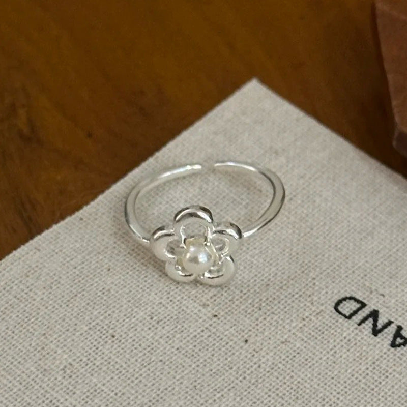 C2廠 韓國韓版仿珍珠花朵S925純銀戒指 批發 折扣@洽客服 25.10.W5「XDQ8258R」