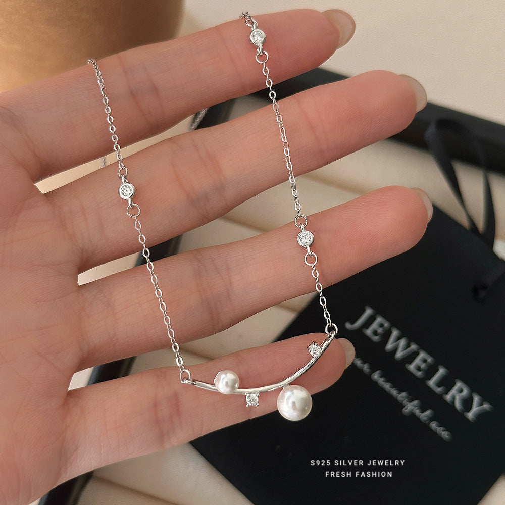 C廠 韓國韓版THE HOPE 珍珠S925純銀項鍊 批發 折扣@洽客服 26.01.W1「A4807」