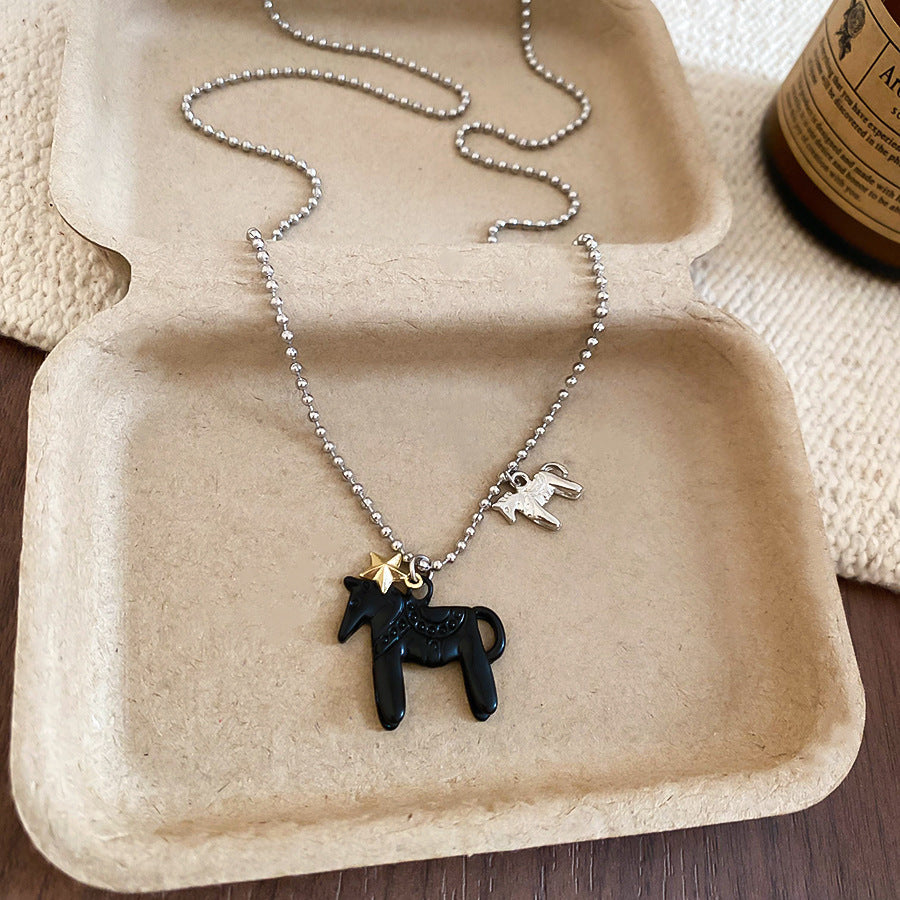 A2廠 韓國韓版小馬星星項鍊 批發 折扣@洽客服 25.10.W3「HN9998」