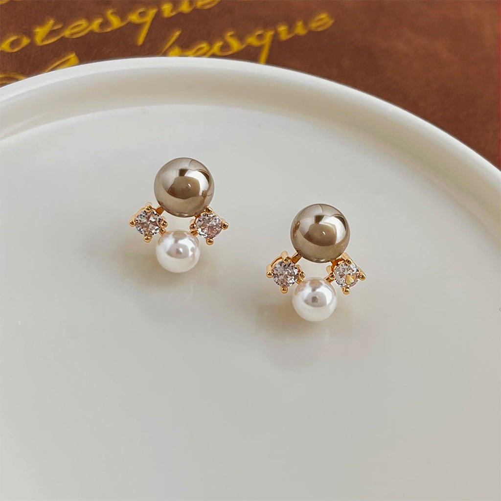 A廠 日韓款咖色珍珠耳環 批發 折扣@洽客服 26.01.W1「6941」