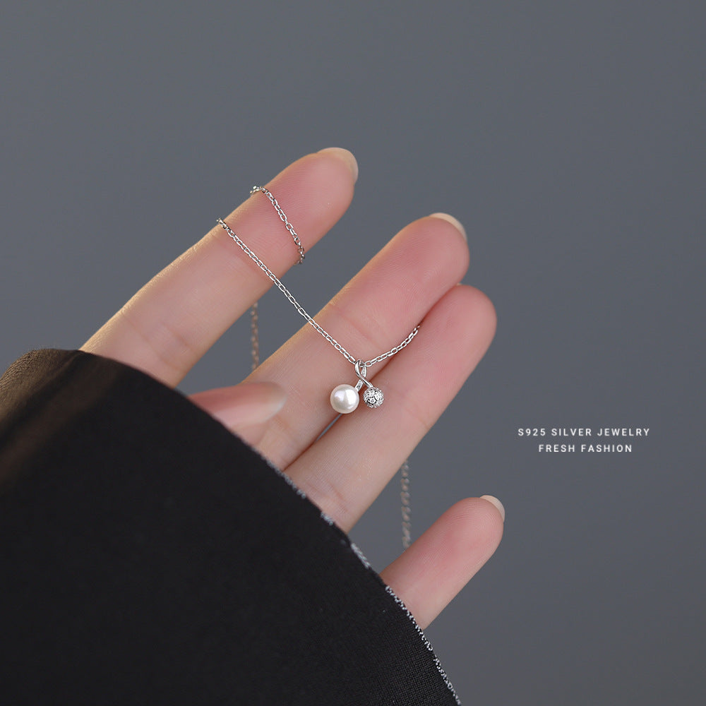 C廠 韓國韓版櫻桃淡水珍珠S925純銀項鍊批發 折扣@洽客服 26.03.W3「A2708」