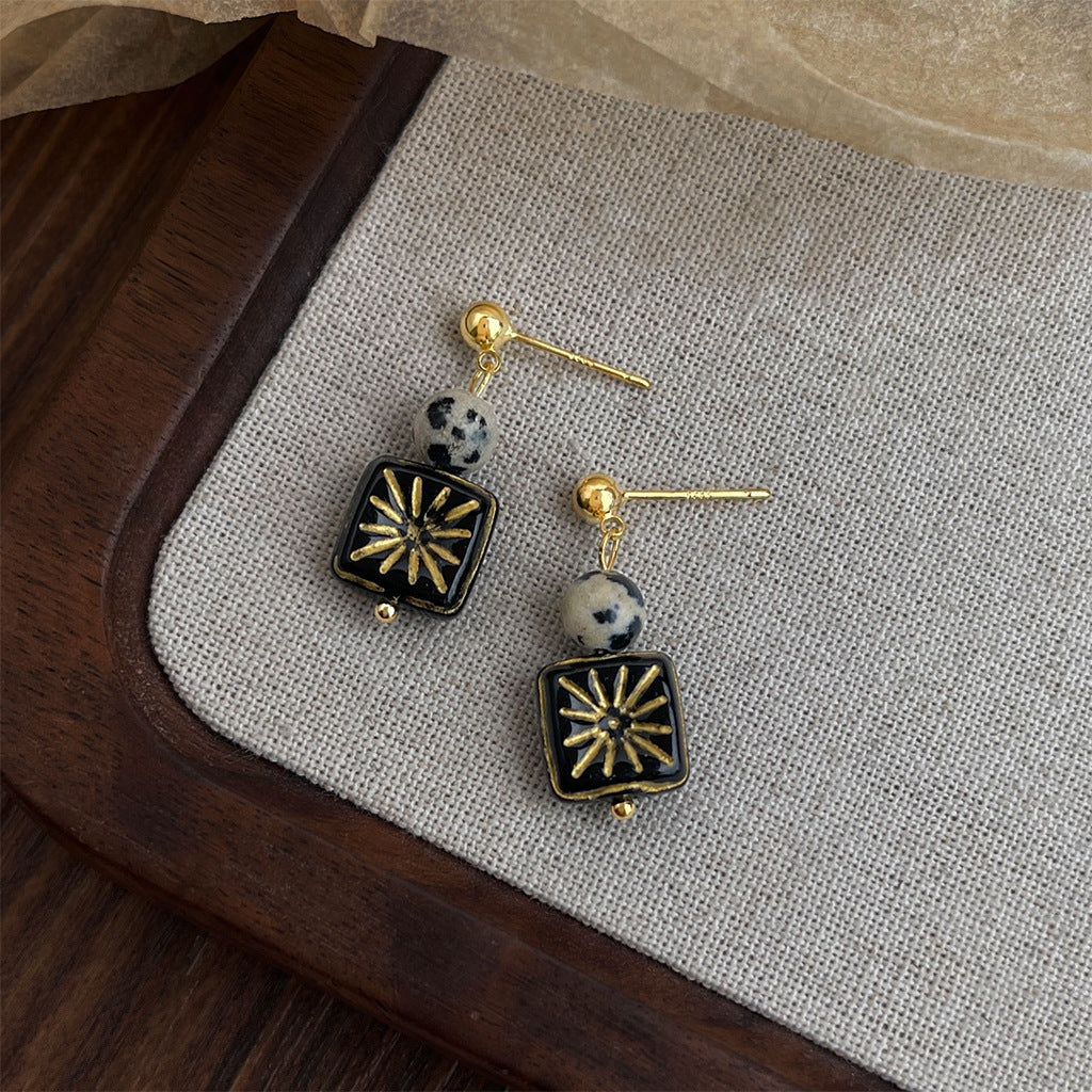 A廠 日韓款 手工捷克琉璃銀針耳環 批發 折扣@洽客服 25.10.W5「6701」