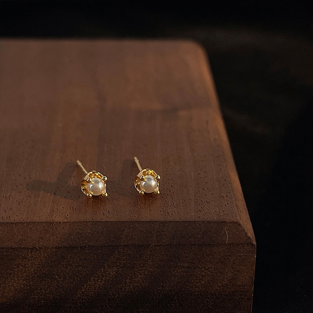 A廠 日韓款 適合養耳洞的珍珠銀針耳環 批發 折扣@洽客服 25.11.W1「1000」