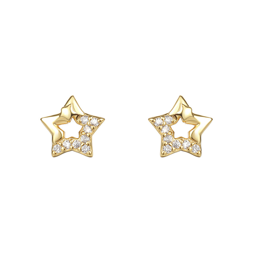 C廠 韓國韓版金閃閃星星S925純銀耳環 批發 折扣@洽客服 25.11.W3「E4331」