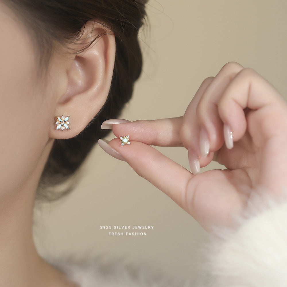 C廠 S925純銀｜雪花造型耳環 批發 折扣@洽客服 25.01.W4「E6138」