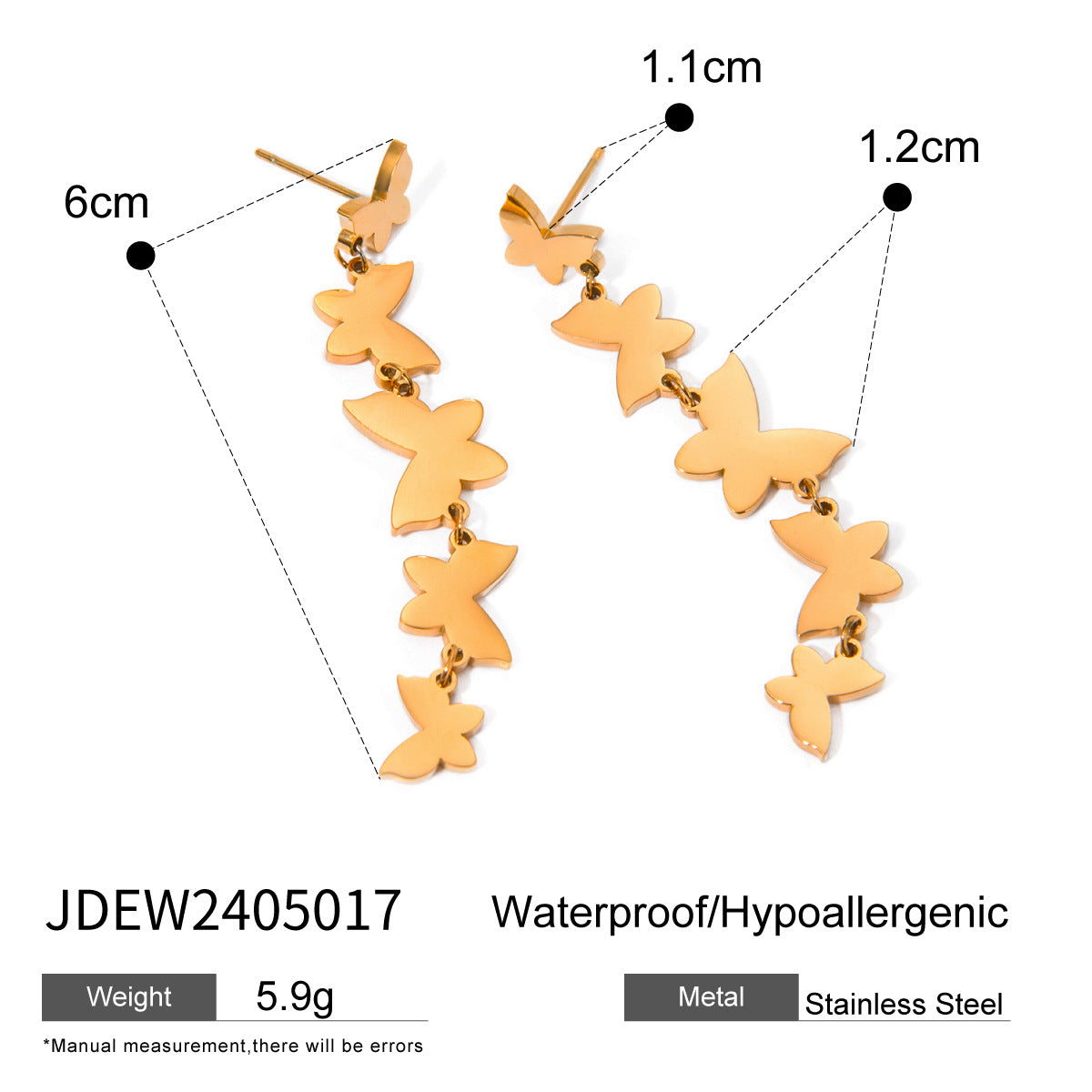 D廠 歐美款 REBECCA 不鏽鋼鍍18K金耳環「JDEW2405017，JDEW2405018」24.10.W1 批發折扣@洽客服