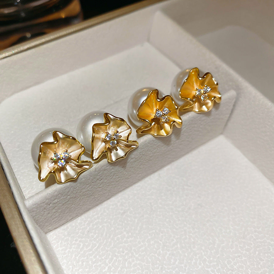 A2廠 韓國韓版鋯石花朵珍珠一款多戴銀針耳環 批發 折扣@洽客服 25.11.W1「HE28949-HE28969」