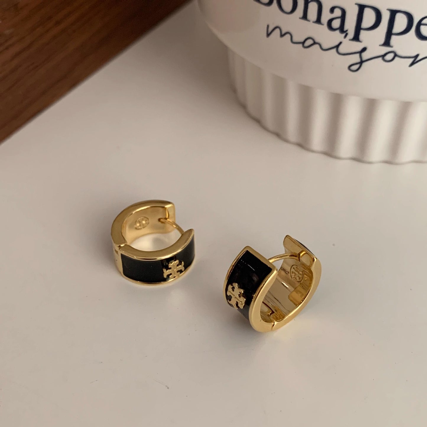 A2廠 日韓款滴油十字架圓形電鍍18k金銀針耳環 批發 折扣@洽客服 25.11.W4「WE4944」